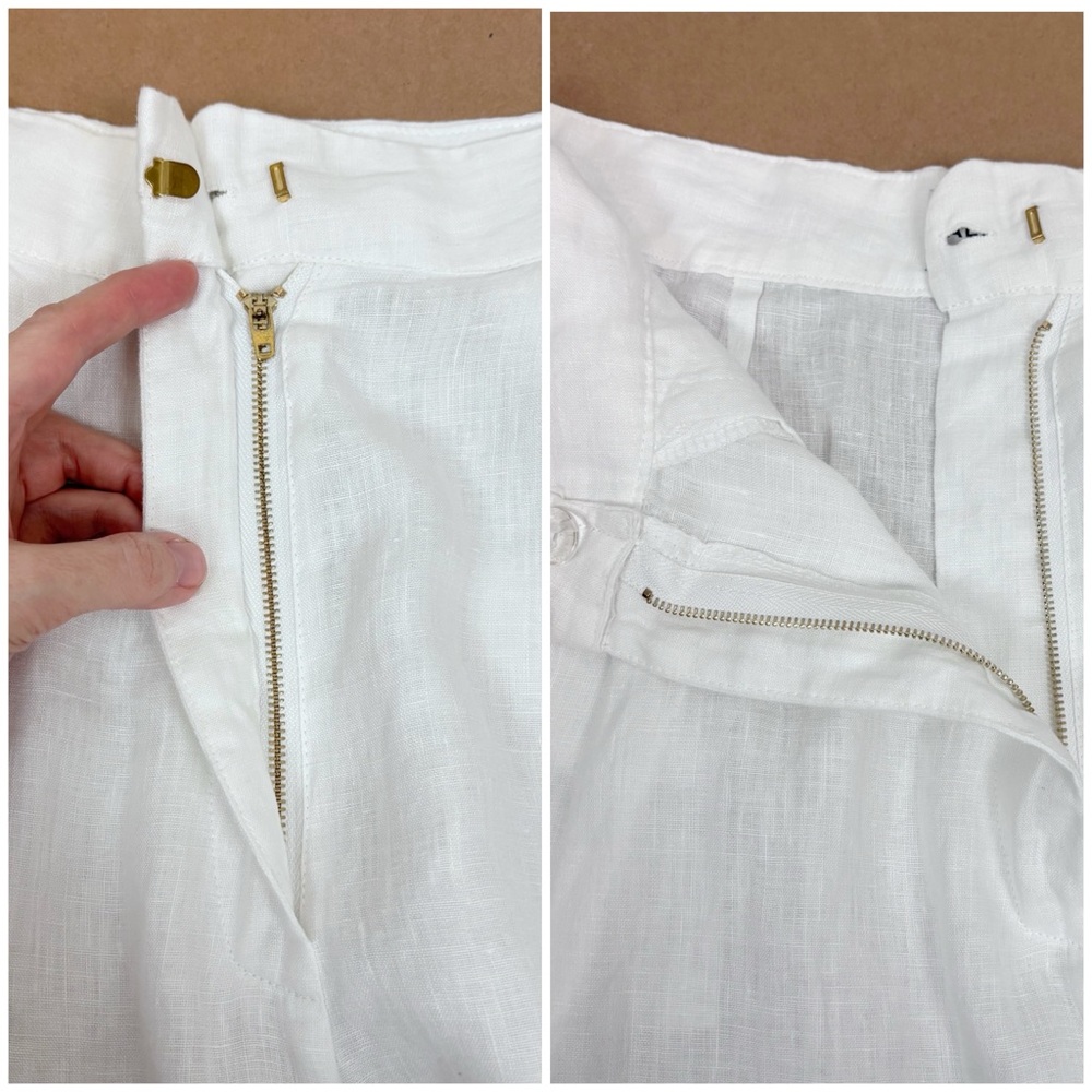 AEXAE Linen Trousers in White Size M - Picture 5 of 16